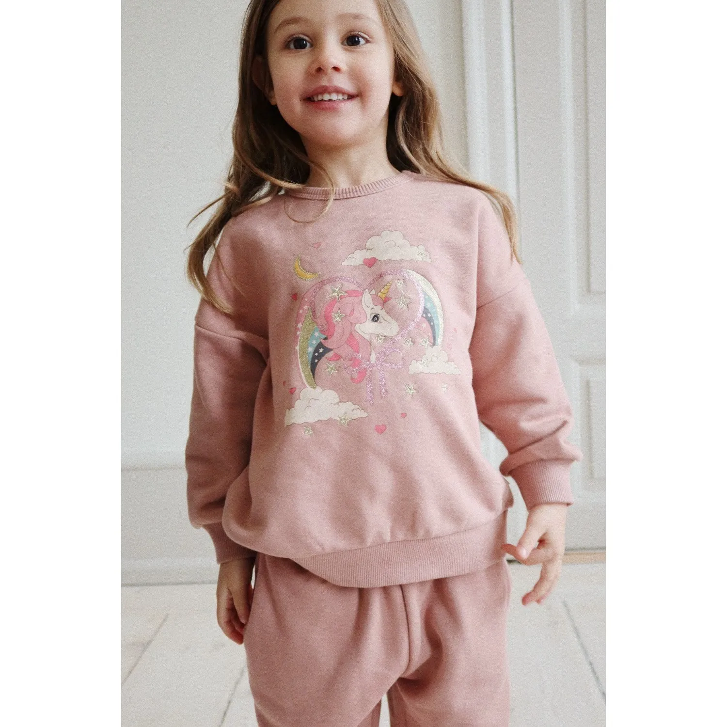 Konges Sljd MahAndany Rose Lou Glitter Sweat Shirt Ocs