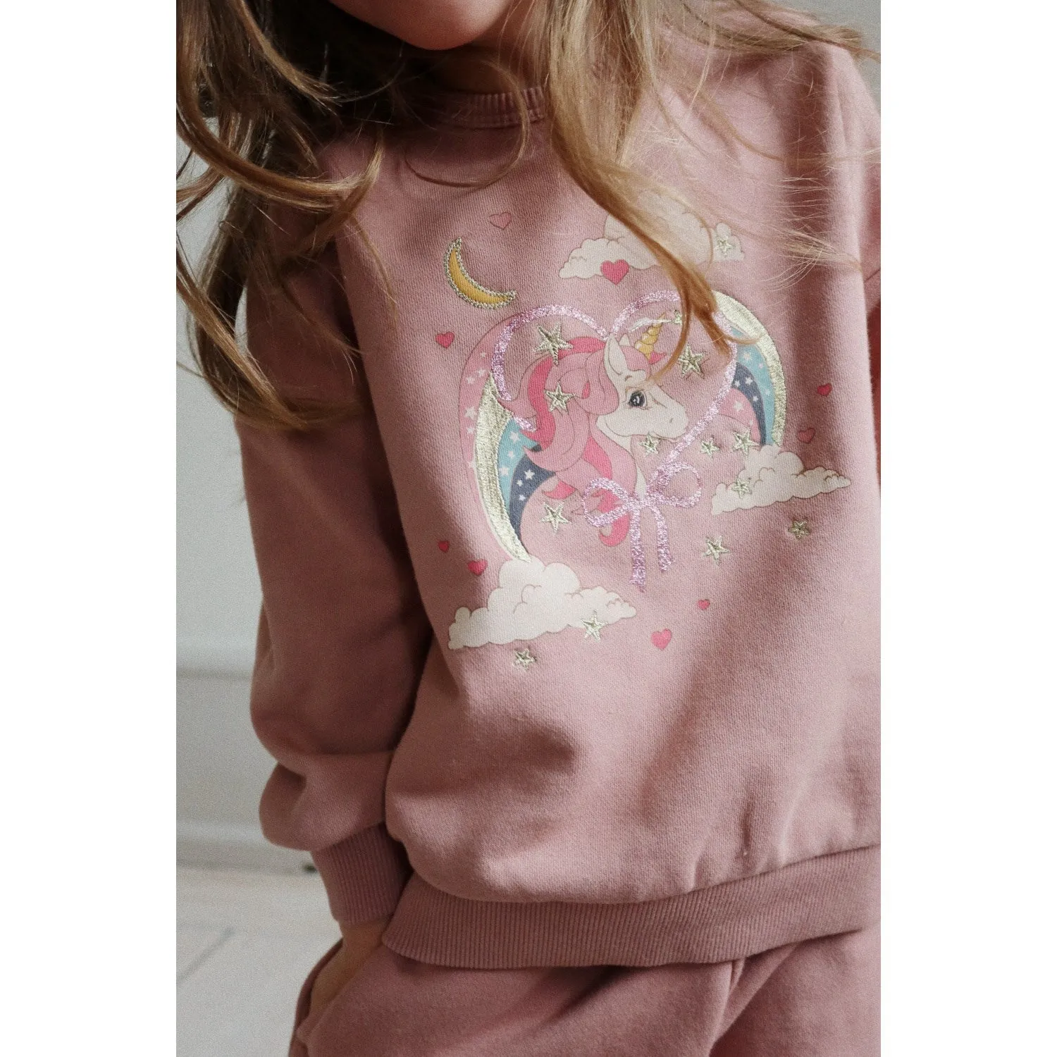 Konges Sljd MahAndany Rose Lou Glitter Sweat Shirt Ocs