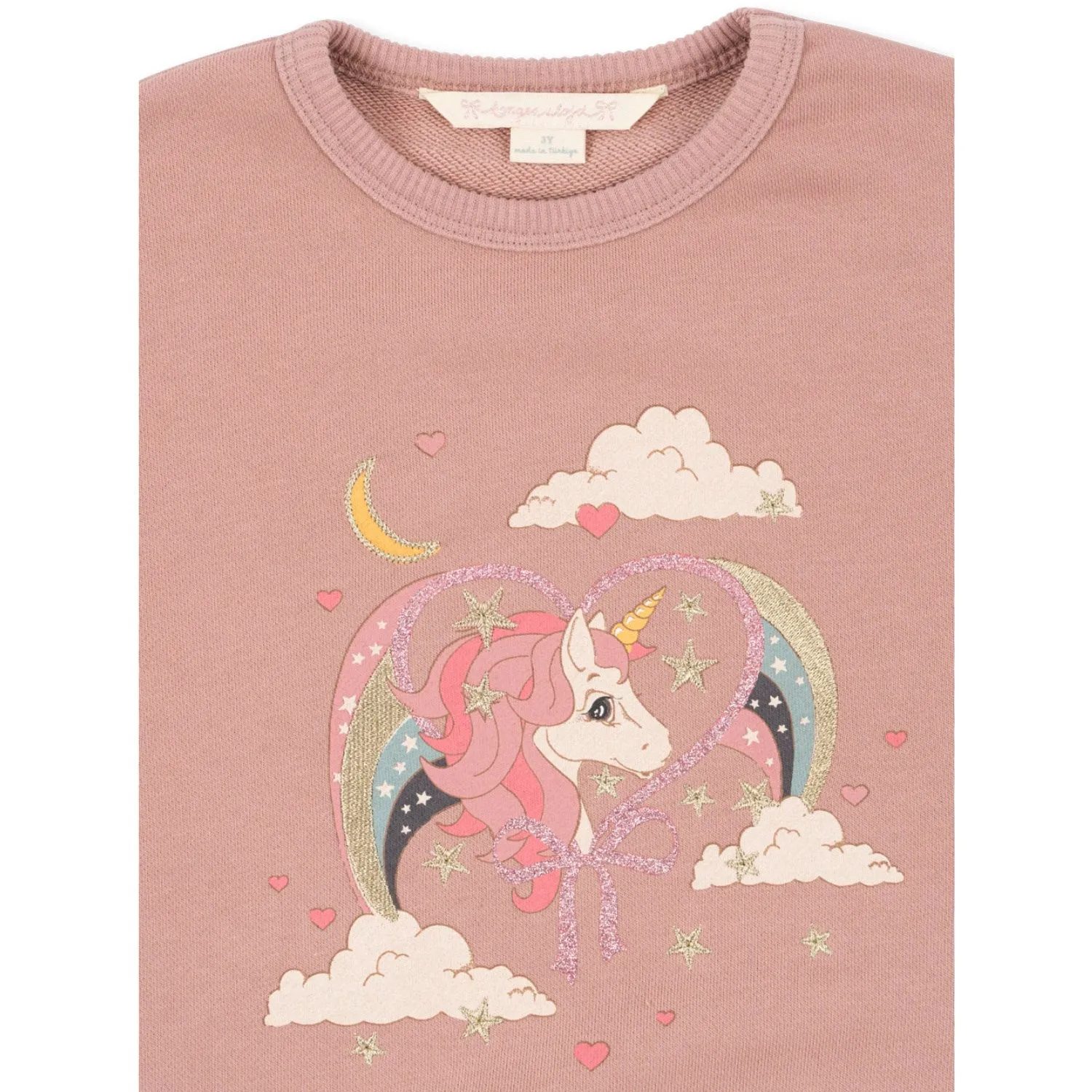 Konges Sljd MahAndany Rose Lou Glitter Sweat Shirt Ocs