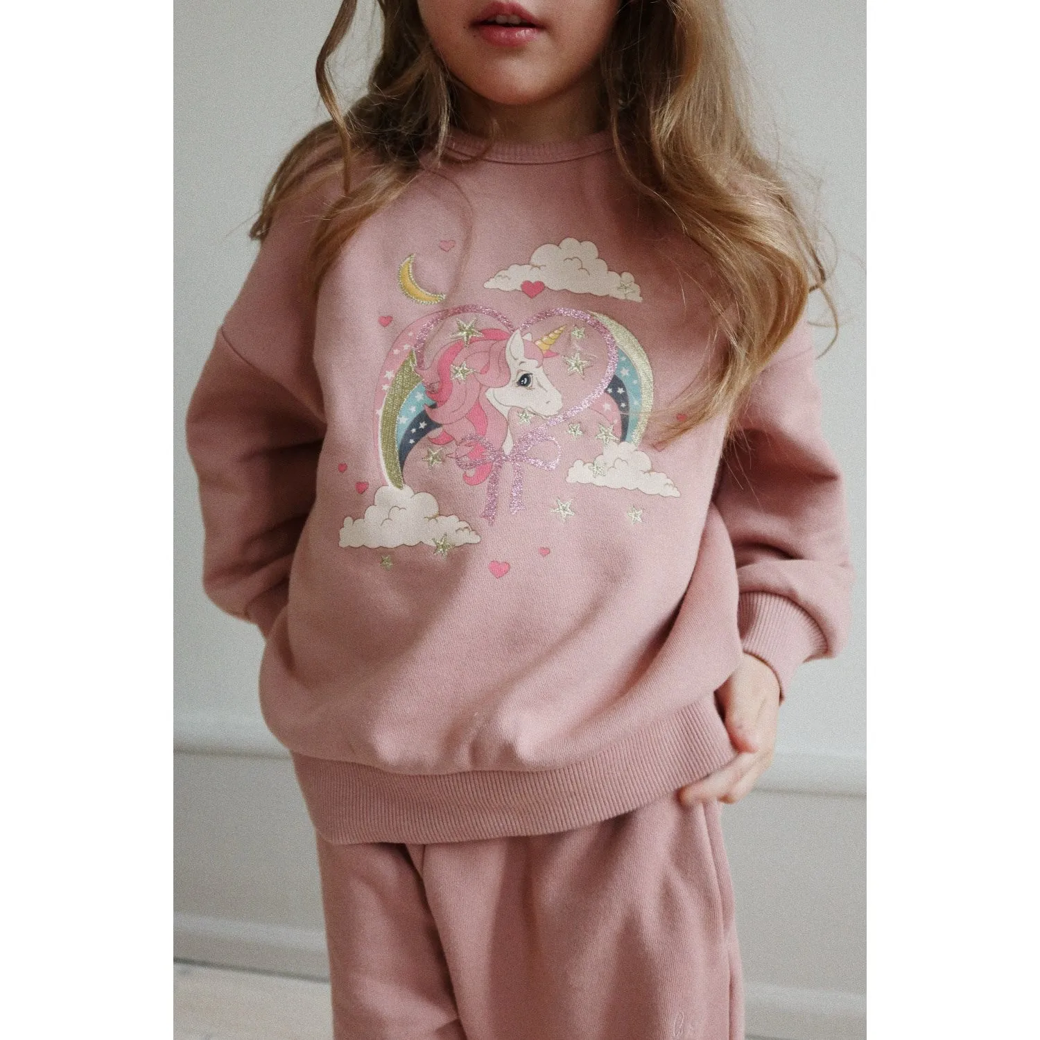 Konges Sljd MahAndany Rose Lou Glitter Sweat Shirt Ocs