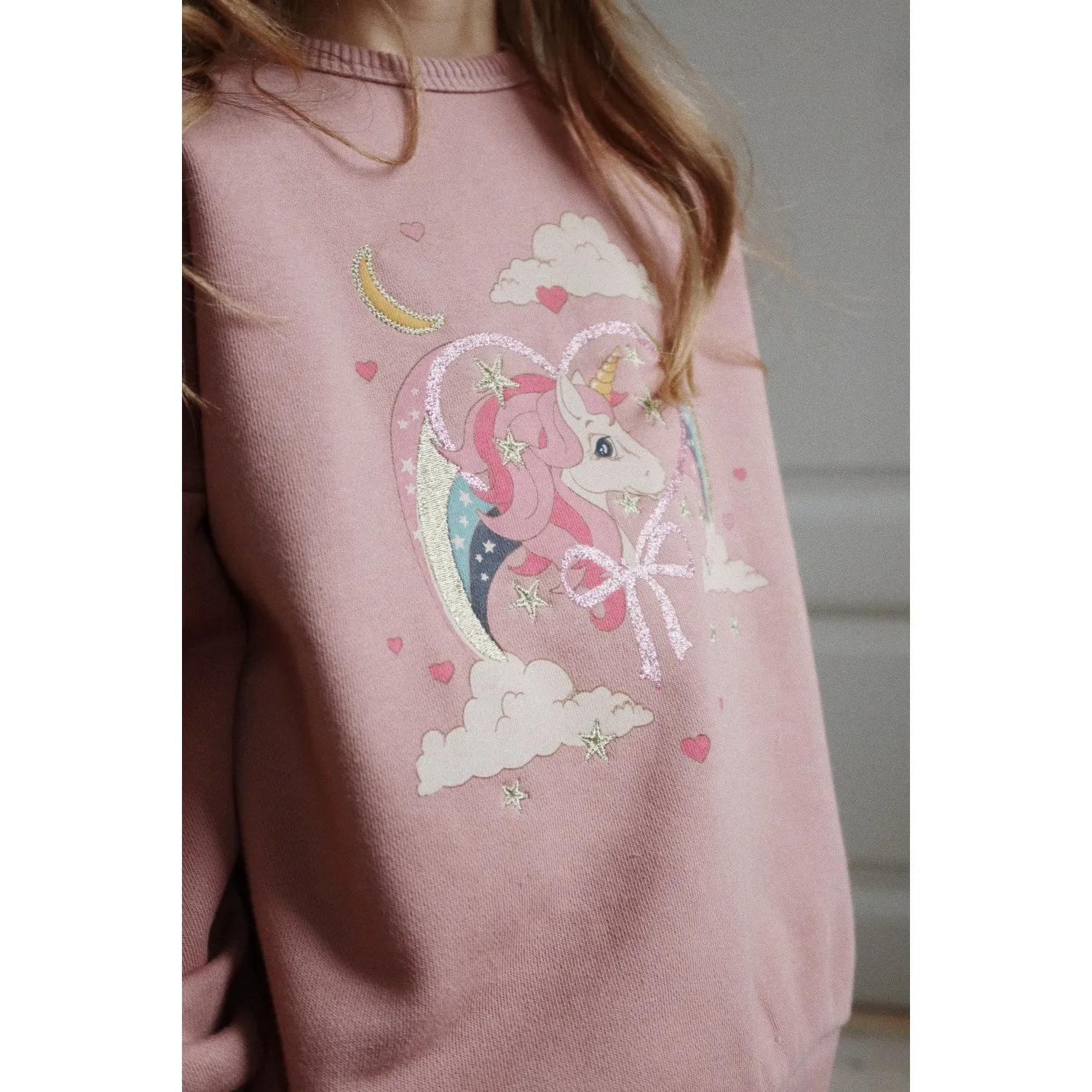 Konges Sljd MahAndany Rose Lou Glitter Sweat Shirt Ocs