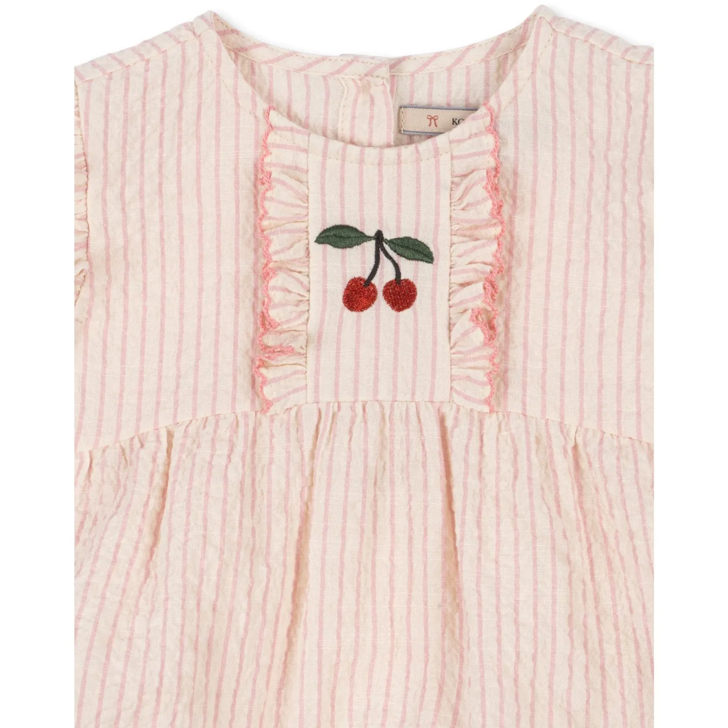Konges Sljd Peony Stripe Ellie Frill Romper Gots