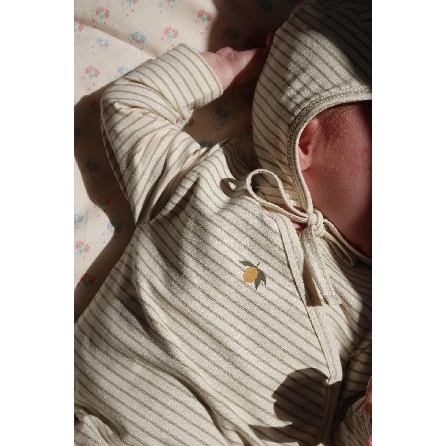 Konges Sljd Tea Stripe Basic Newborn Onesie Gots