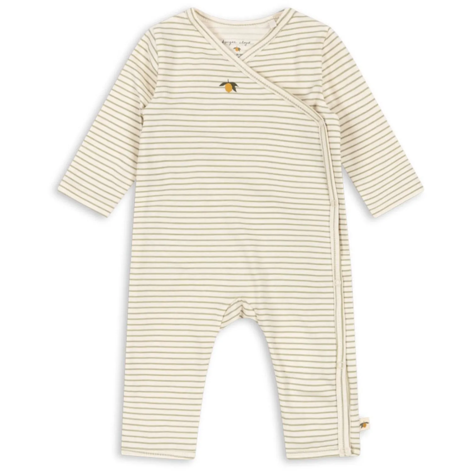 Konges Sljd Tea Stripe Basic Newborn Onesie Gots