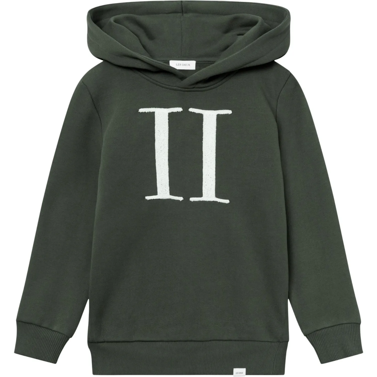 Les Deux Kids Forest Green/Ivory Encore Boucl Hoodie Kids