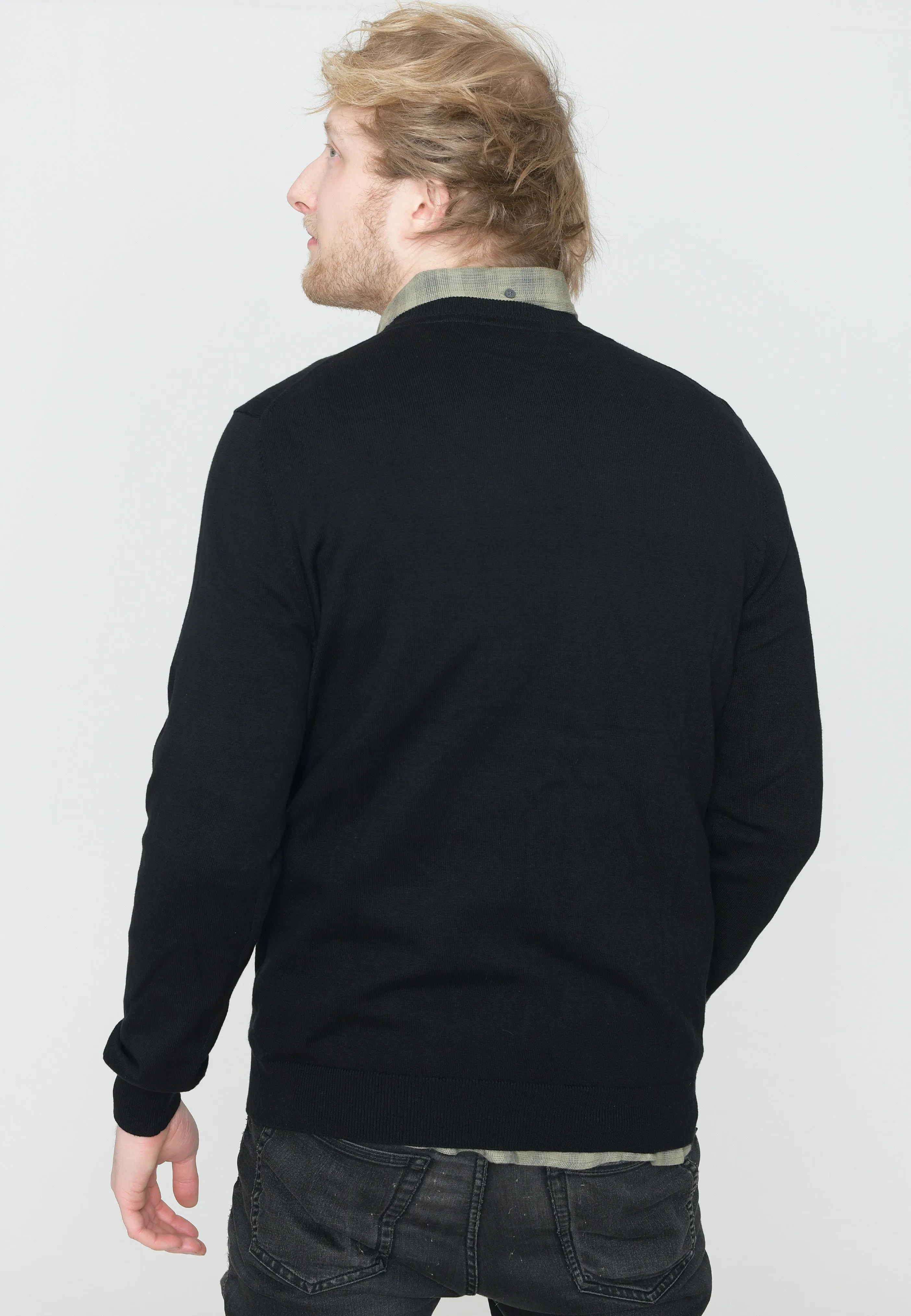 Lyle & Scott - Cotton Crew Neck Jet Black - Pullover