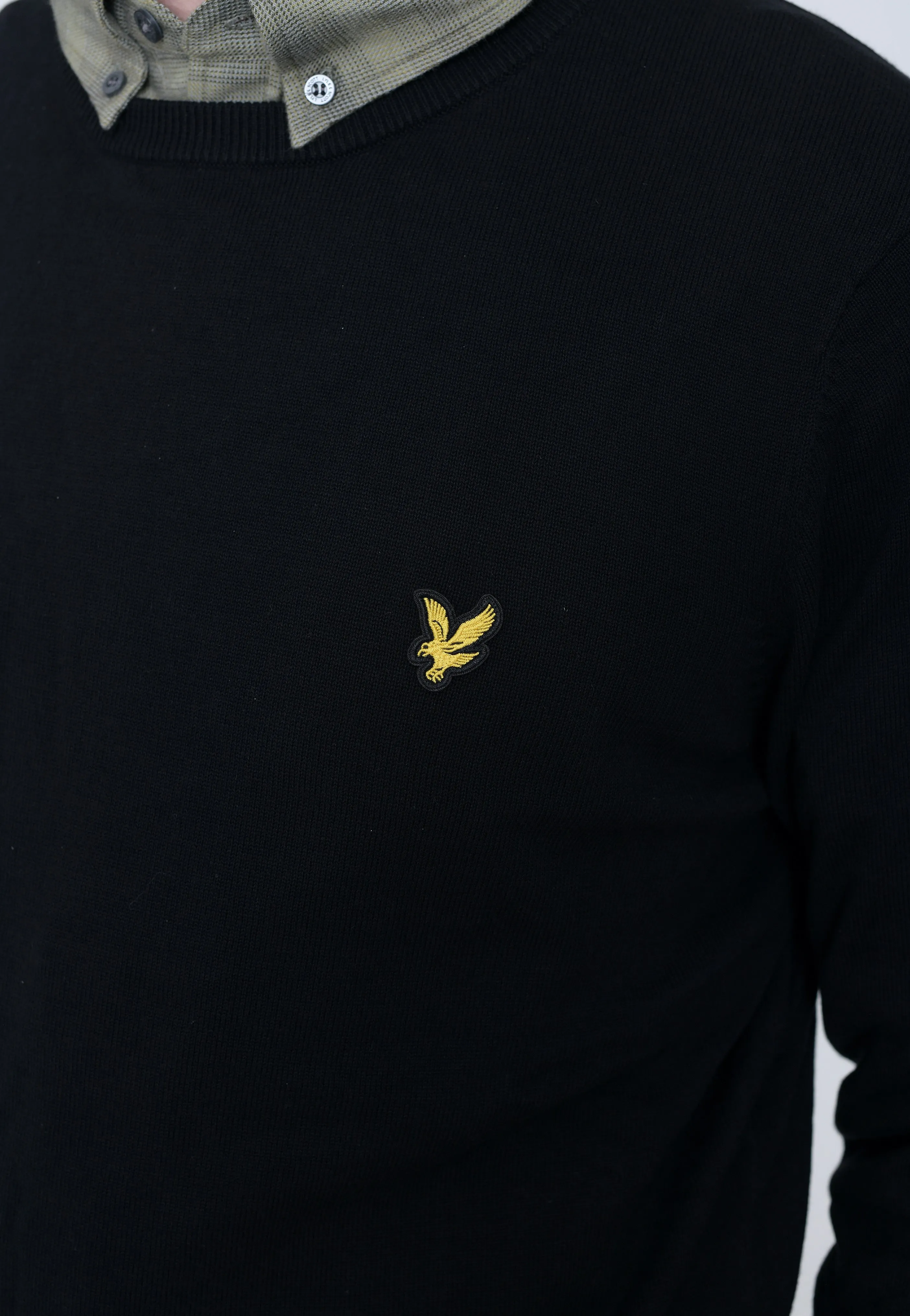 Lyle & Scott - Cotton Crew Neck Jet Black - Pullover