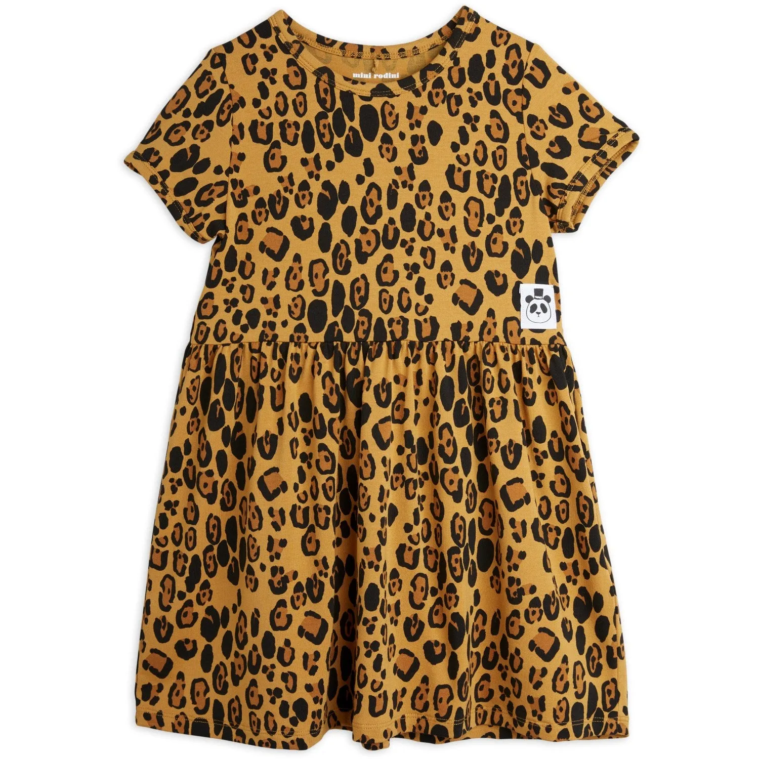 Mini Rodini Beige Basic Leopard Dress Tencel