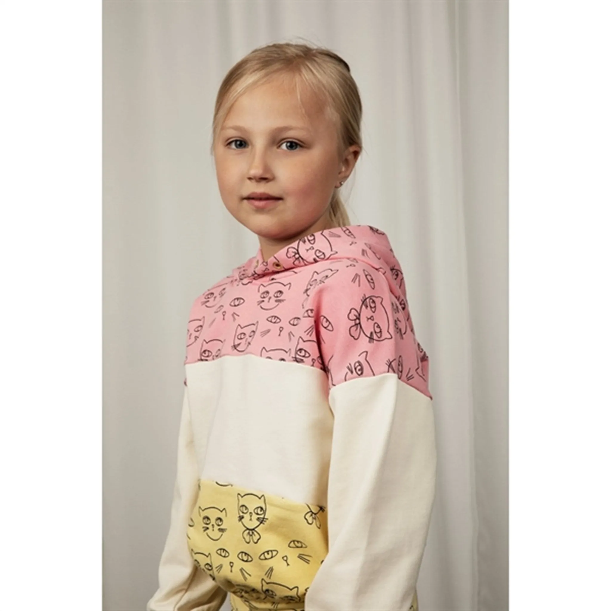 Mini Rodini Pink Cathlethes Aop Hoodie Sweat