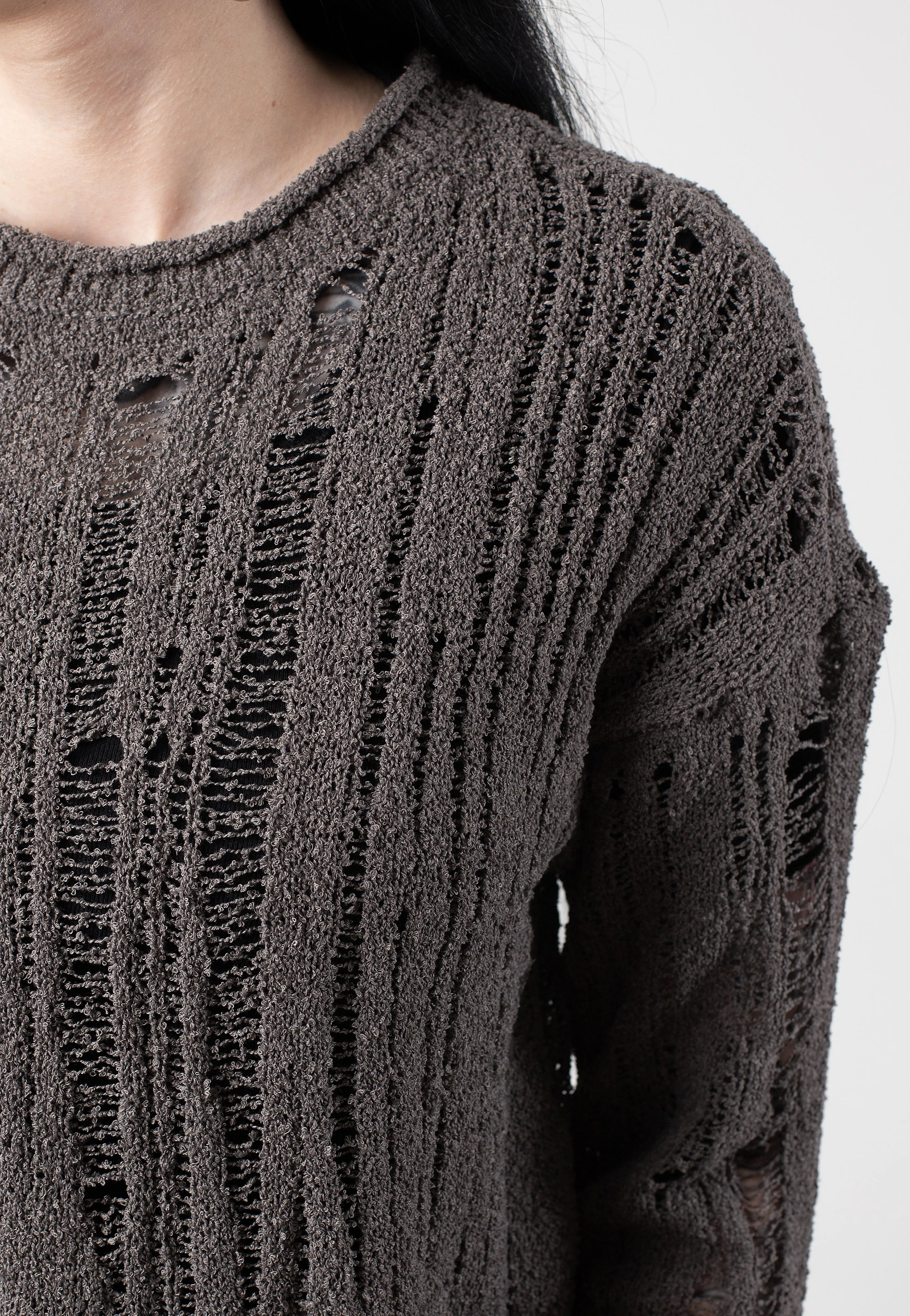 Noisy May - Mary O Neck Charcoal Gray - Pullover
