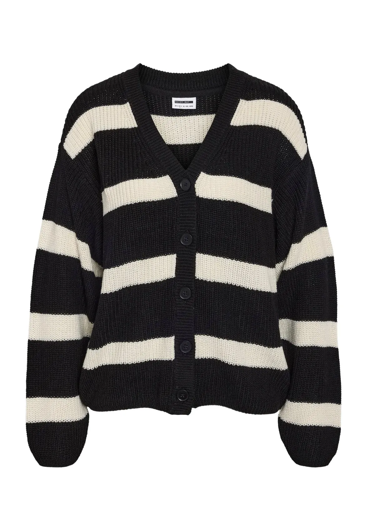 Noisy May - Maysa V Neck Black Eggnog - Cardigan