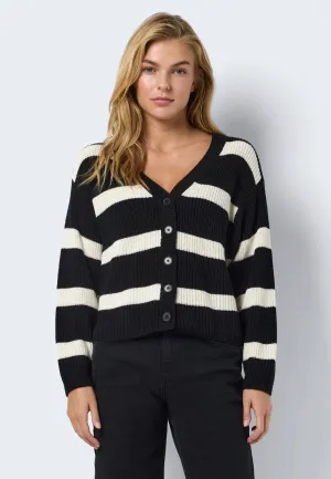 Noisy May - Maysa V Neck Black Eggnog - Cardigan