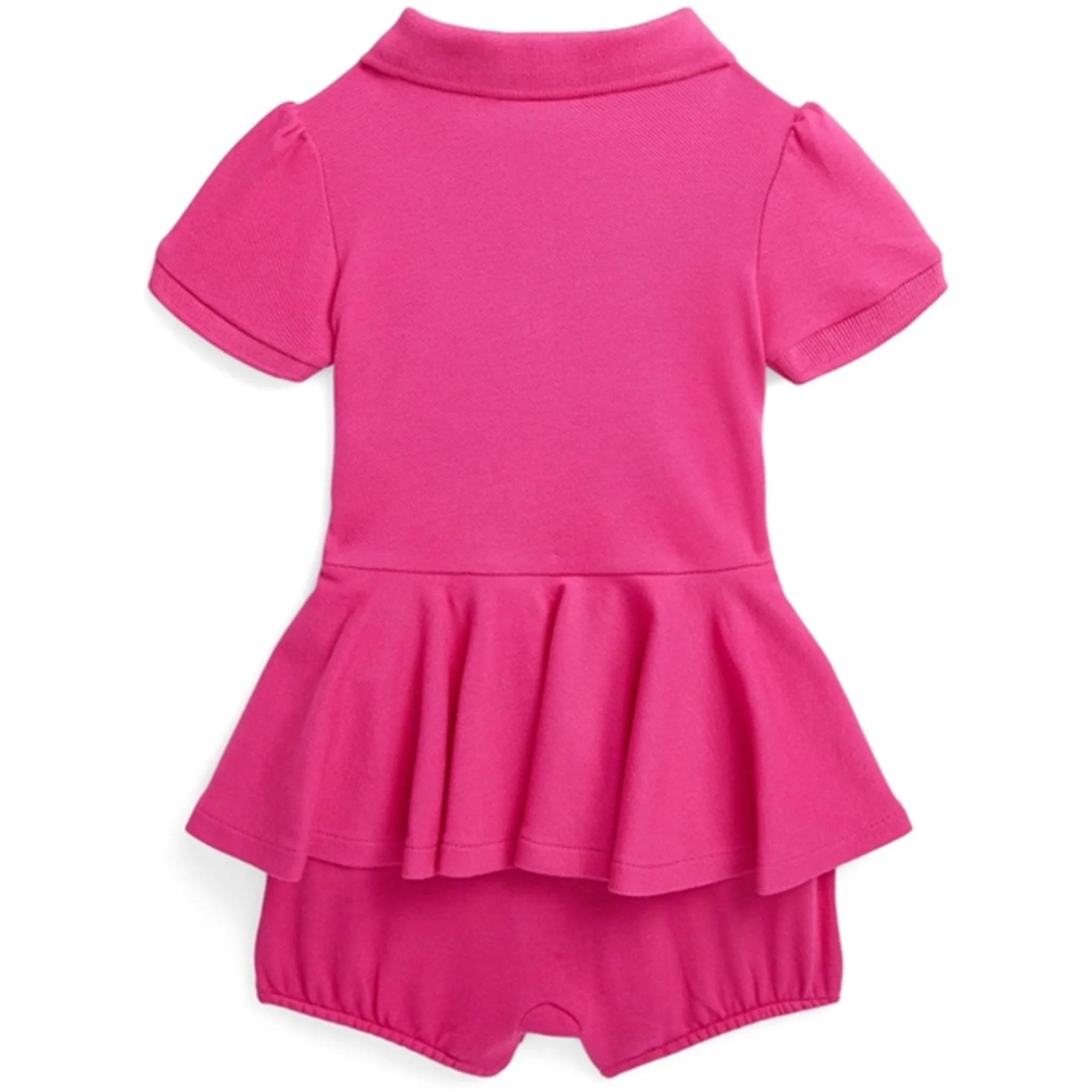 Ralph Lauren Baby Shortall Bright Pink W/ White