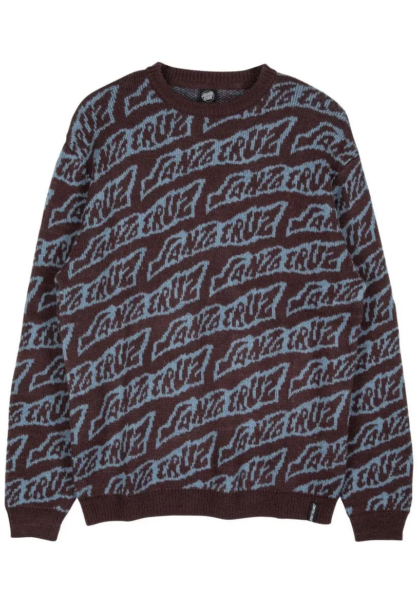Santa Cruz - Creep Repeat Knit Blackcurrant - Pullover