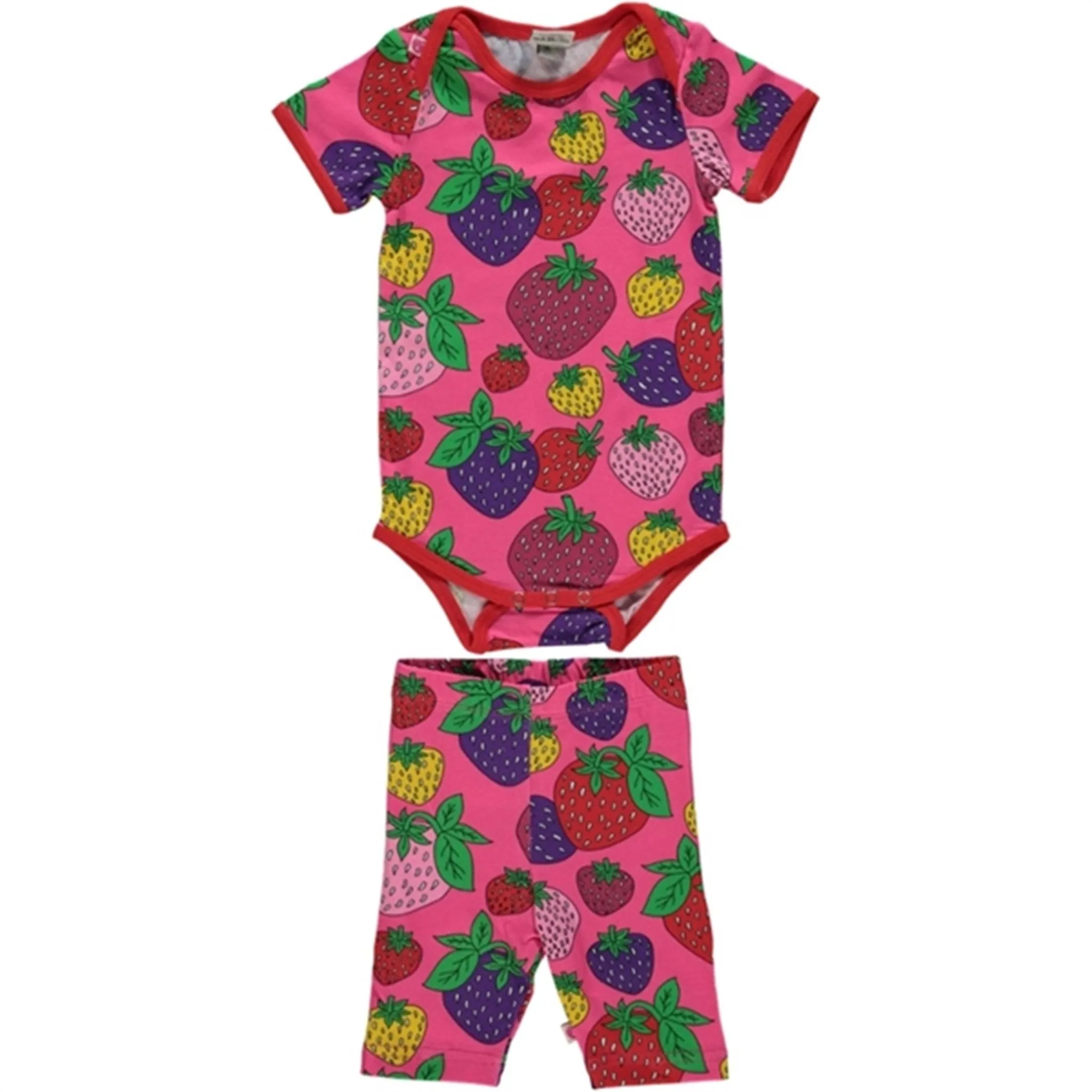 Smfolk Pink Strawberry Body & Shorts Set