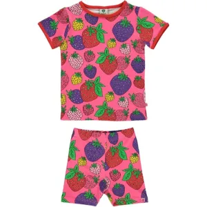 Smfolk Pink Strawberry T-shirt & Shorts Set