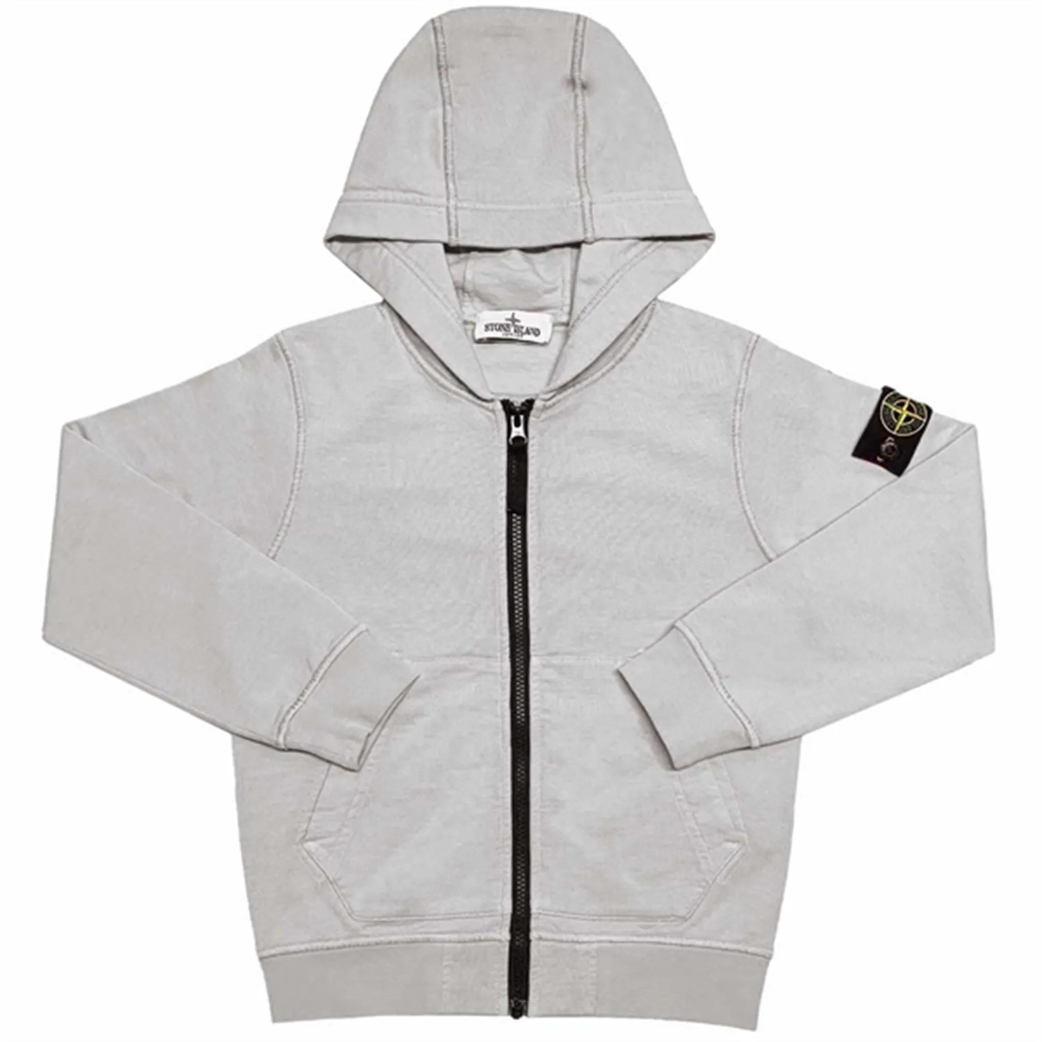 Stone Island Junior Sweatshirt w. Zipper Grey Melange