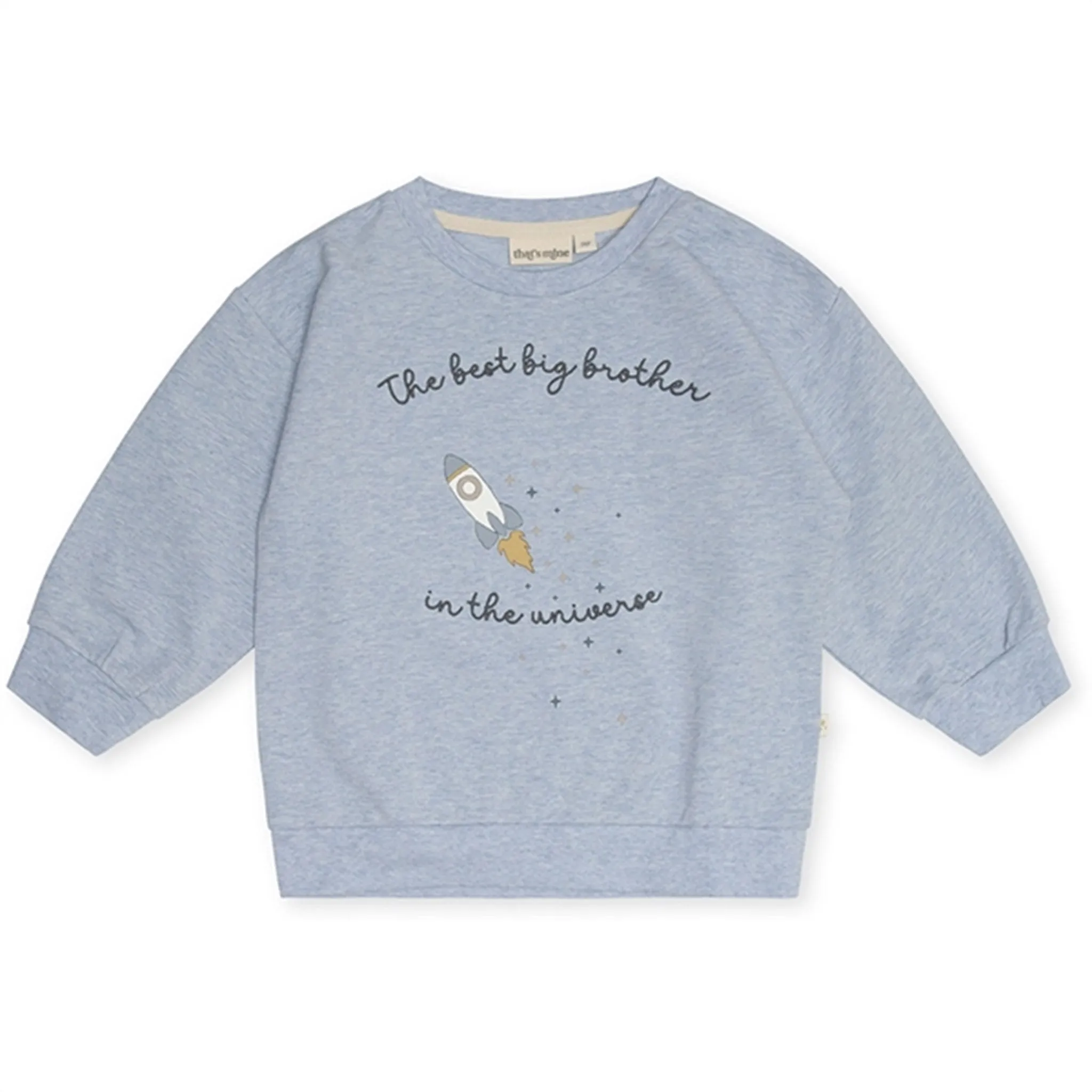 That's Mine Light Blue Melange Finley Big Brother Sweatshirt
