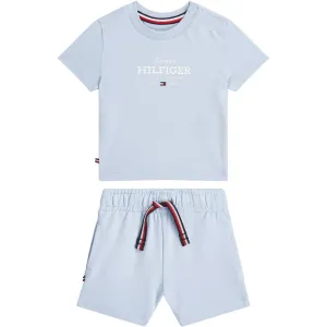 Tommy Hilfiger Breezy Blue Monotype Tee And Short Set