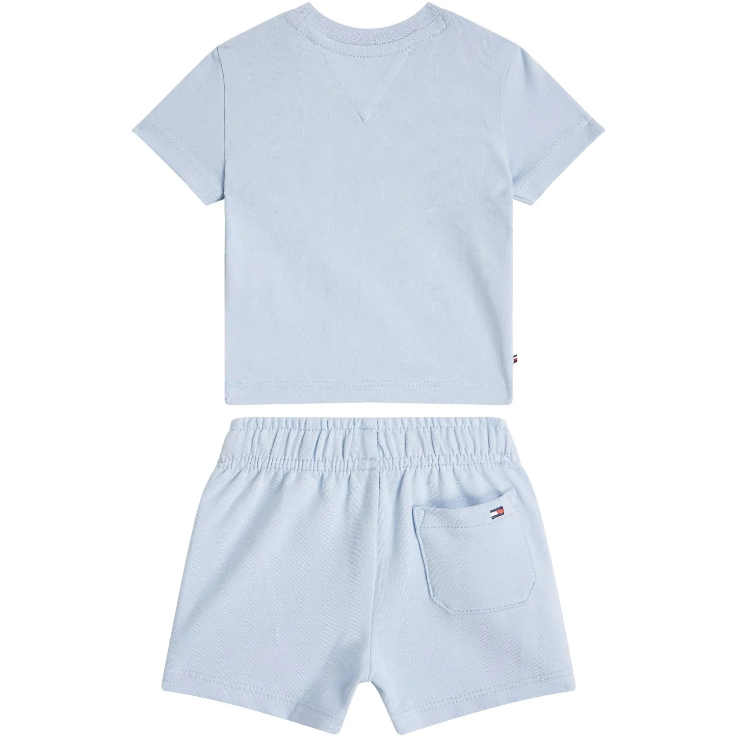 Tommy Hilfiger Breezy Blue Monotype Tee And Short Set