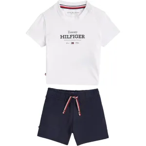 Tommy Hilfiger Dark Night Navy Monotype Tee And Short Set