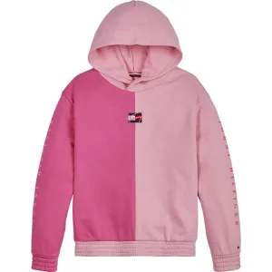 Tommy Hilfiger Two Tone Sleeve Hoodie Fresh Pink