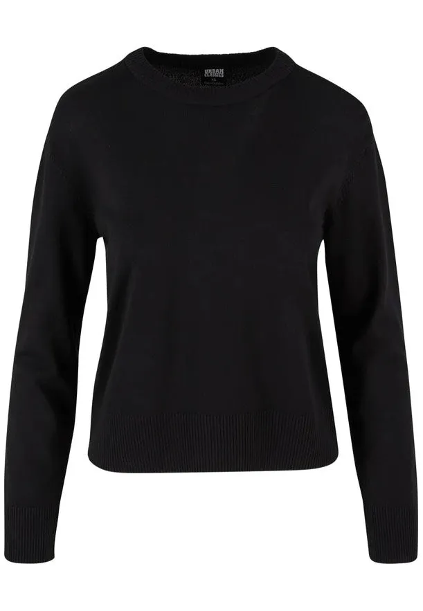 Urban Classics - Ladies Knitted Roundneck Black - Pullover