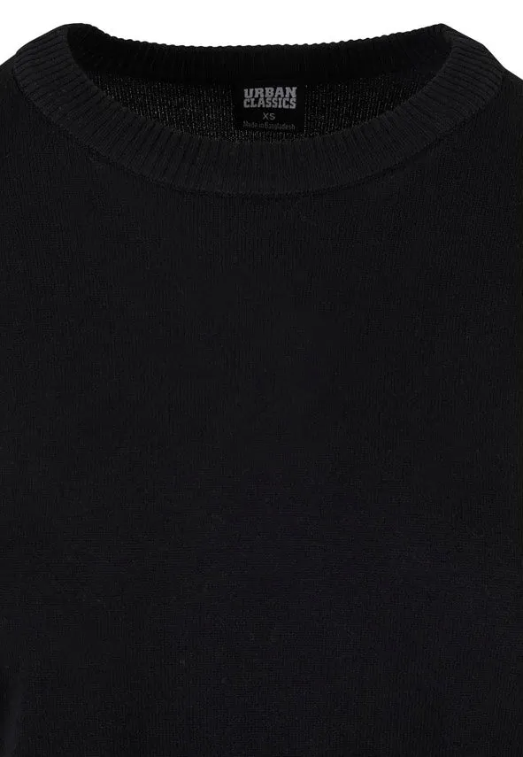 Urban Classics - Ladies Knitted Roundneck Black - Pullover