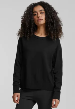 Urban Classics - Ladies Knitted Roundneck Black - Pullover