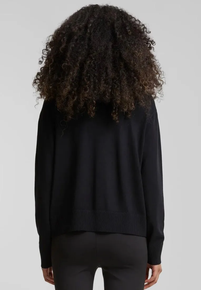 Urban Classics - Ladies Knitted Roundneck Black - Pullover