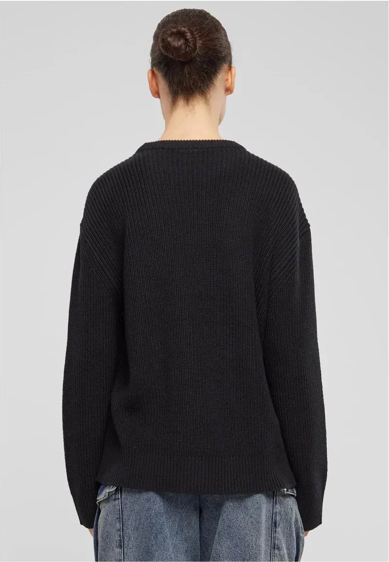 Urban Classics - Ladies Rib Knit Black - Pullover