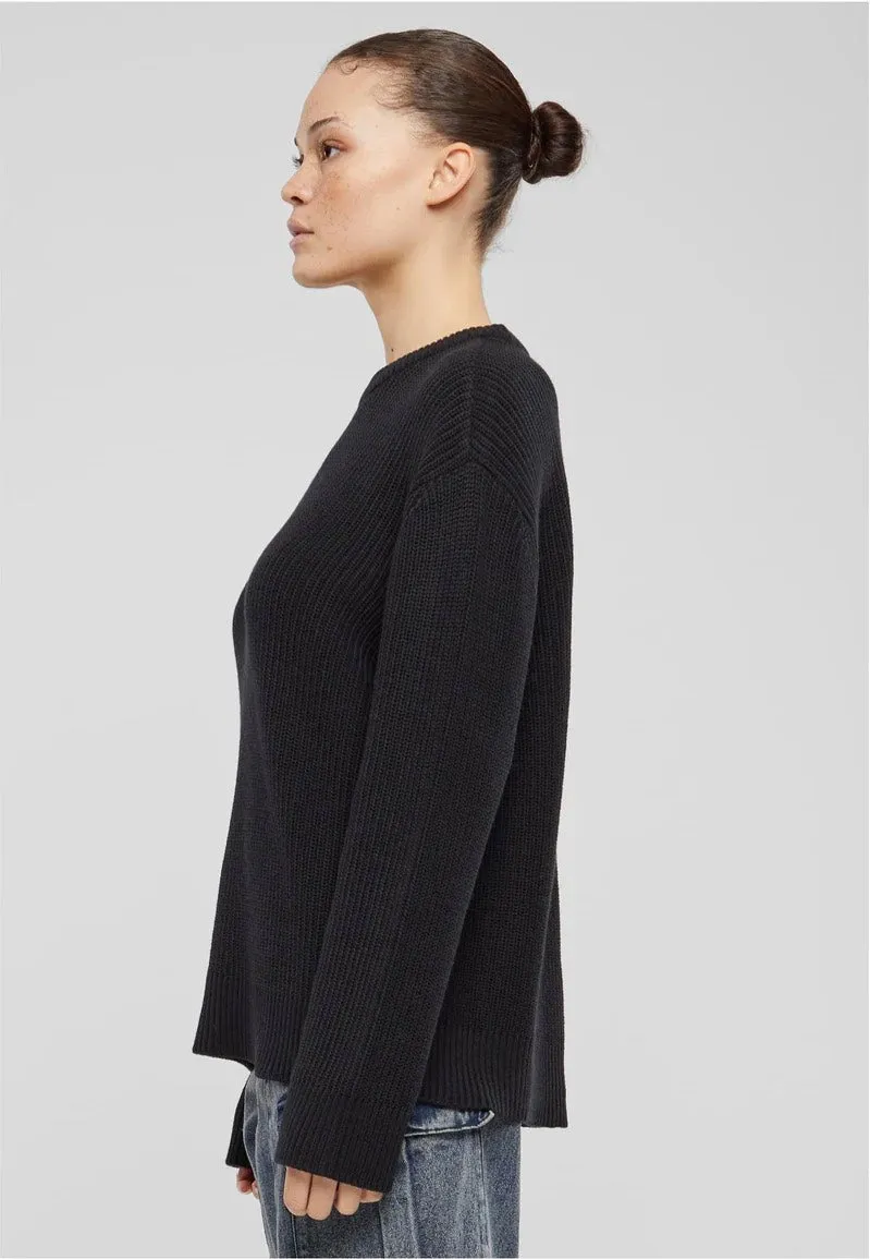 Urban Classics - Ladies Rib Knit Black - Pullover