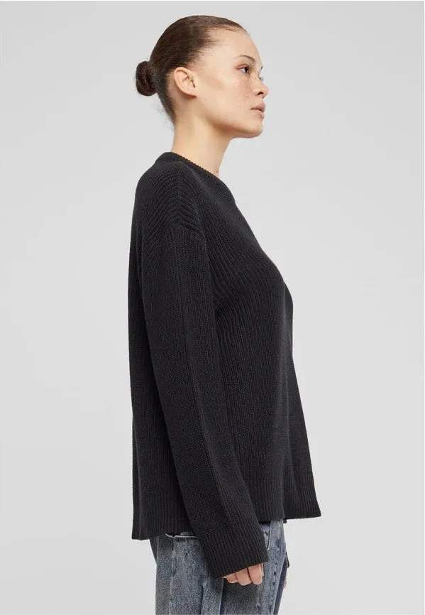Urban Classics - Ladies Rib Knit Black - Pullover