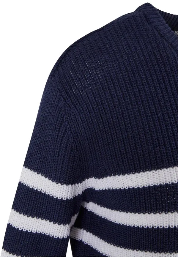 Urban Classics - Ladies Rib Striped Navy/White - Pullover