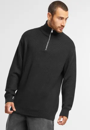 Urban Classics - Rib Basic Black - Pullover