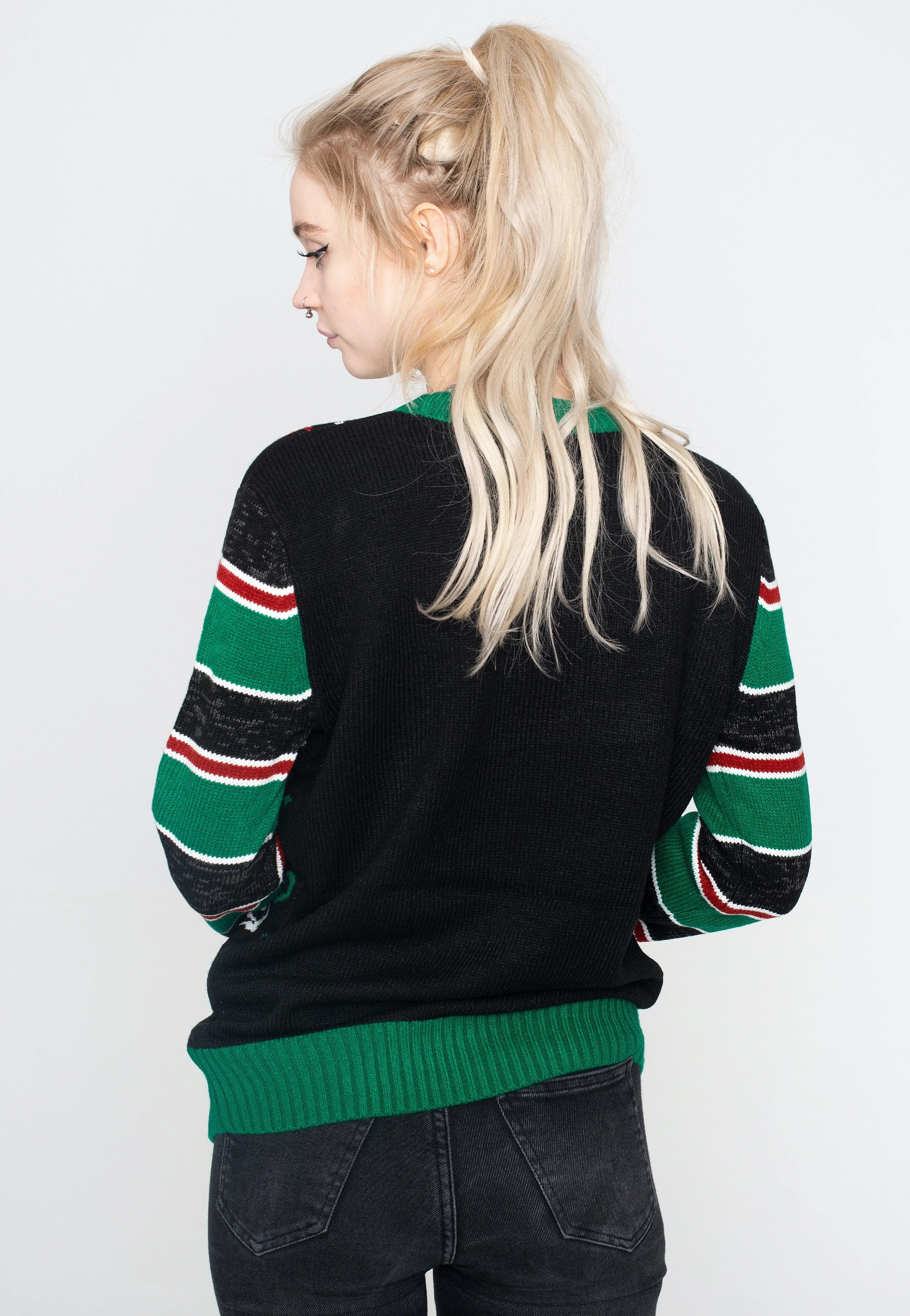 Urban Classics - Savior Christmas Black/X-Mas Green - Pullover