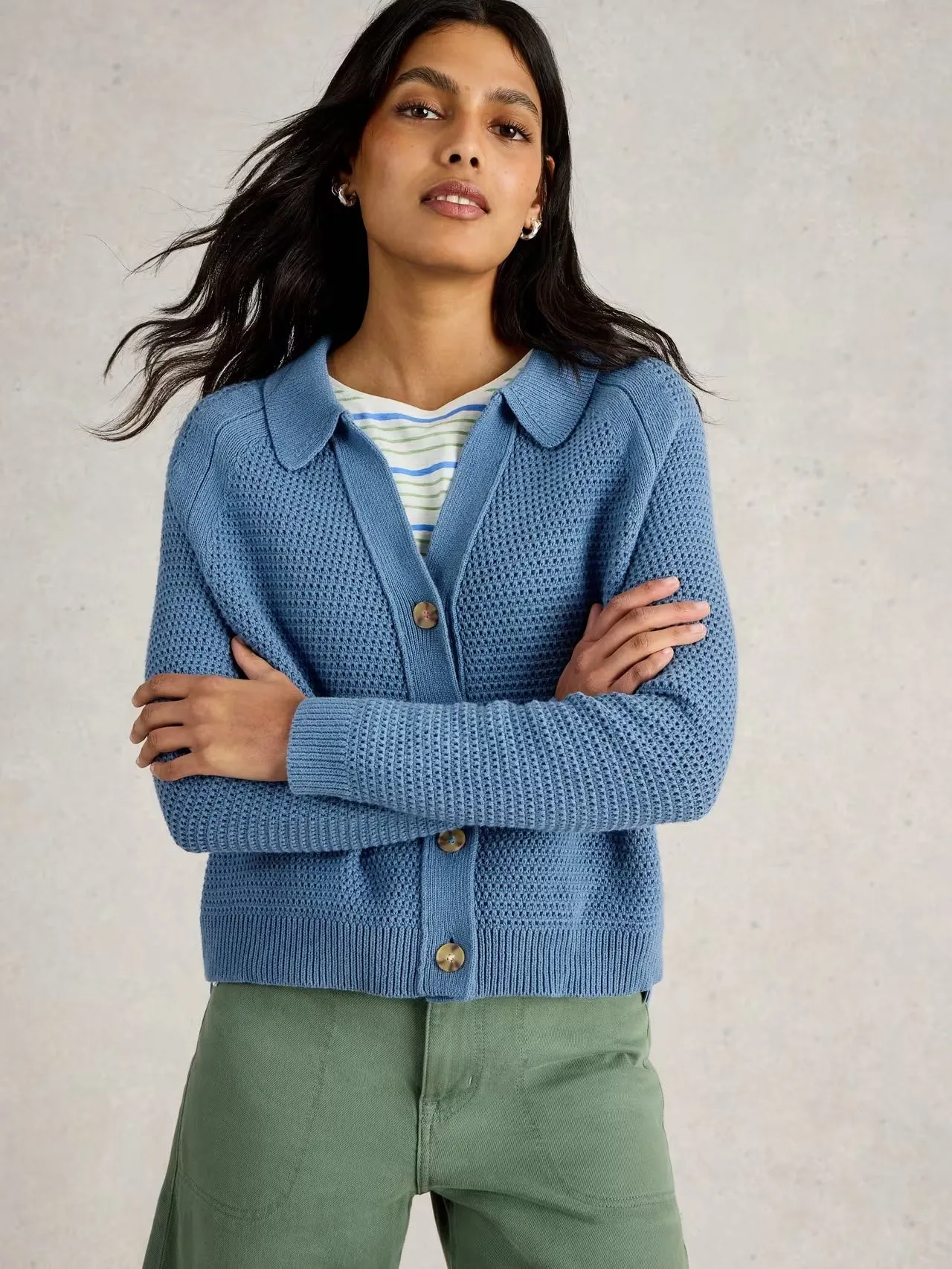White Stuff Chaterly Collar Cardigan