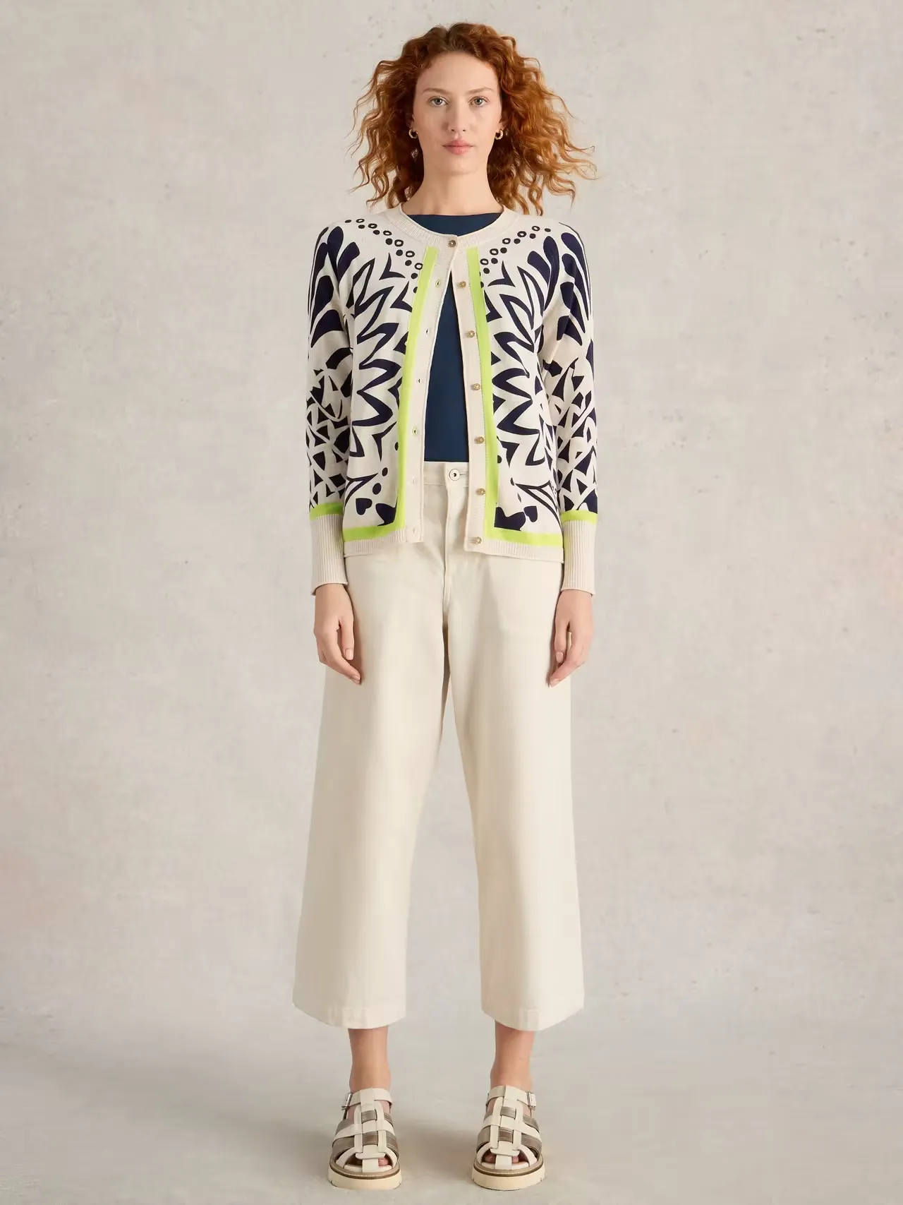 White Stuff Lulu Printed Cardigan